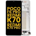 OLED Assembly With Frame For Xiaomi Poco F6 Pro / Redmi K70 / K70 Pro (Refurbished) (White)