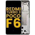 OLED Assembly With Frame For Xiaomi Redmi Turbo 3 / Xiaomi Poco F6 (Refurbished) (Titanium color)