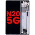OLED Assembly With Frame For Samsung Galaxy Note 20 5G (Aftermarket Plus) (Mystic Gray)