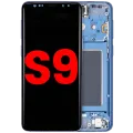 OLED Assembly With Frame For Samsung Galaxy S9 (Aftermarket Plus) (Coral Blue)