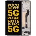OLED Assembly With Frame For Xiaomi Poco M8 Pro 5G / Redmi Note 15 Pro+ 5G (Refurbished) (Silver)