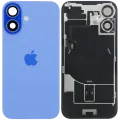 Back Glass w/ MagSafe Magnet & NFC & Flashlight Flex For iPhone 16 (Service Pack) (Ultramarine)