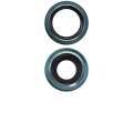 Back Camera Lens With Bracket & Bezel For iPhone 16 / 16 Plus (2 Piece Set) (Premium) (Teal)