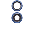 Back Camera Lens With Bracket & Bezel For iPhone 16 / 16 Plus (2 Piece Set) (Premium) (Ultramarine)
