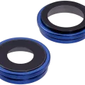 Back Camera Lens With Bracket & Bezel For iPhone 16 / 16 Plus (2 Piece Set) (Premium) (Ultramarine)