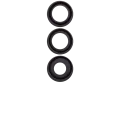 Back Camera Lens (Glass Only) With Adhesive For Samsung Galaxy Z Fold 6 5G (3 Piece Set) (Premium)