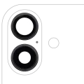 Back Camera Lens With Bracket & Bezel For iPhone 16 / 16 Plus (2 Piece Set) (Premium) (Black)