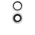 Back Camera Lens With Bracket & Bezel For iPhone 16 / 16 Plus (2 Piece Set) (Premium) (White)