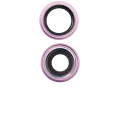 Back Camera Lens With Bracket & Bezel For iPhone 16 / 16 Plus (2 Piece Set) (Premium) (Pink)