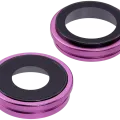 Back Camera Lens With Bracket & Bezel For iPhone 16 / 16 Plus (2 Piece Set) (Premium) (Pink)