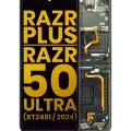 Inner OLED Assembly With Frame For Motorola Razr Plus 2024 / Razr 50 Ultra (XT2451 / 2024) / Razr Plus 2025 (XT2557) (Refurbished) (Spring Green)