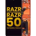 Main OLED Assembly With Frame For Motorola Razr 2024 / Razr 50 (XT2453 / 2024) (Refurbished) (Spritz Orange)