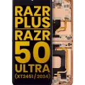 Inner OLED Assembly With Frame For Motorola Razr Plus 2024 / Razr 50 Ultra (XT2451 / 2024) / Razr Plus 2025 (XT2557) (Refurbished) (Peach Fuzz)