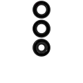 Back Camera Lens (Glass Only) With Adhesive For Samsung Galaxy A25 5G (A256 / 2023) (3 Piece Set)