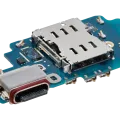 Charging Port Board With Sim Card Reader For Samsung Galaxy S24 Ultra 5G (S928D) (International Version) (Premium)