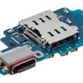 Charging Port Board With Sim Card Reader For Samsung Galaxy S24 Ultra 5G (S9280) (Dual Card Version) (Premium)