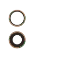 Back Camera Lens (Glass Only) With Adhesive For iPhone 16 / 16 Plus (2 Piece Set) (Real Sapphire) (Premium) (10 Pack)