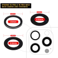 Back Camera Lens (Glass Only) With Adhesive For iPhone 16 Pro / 16 Pro Max (3 Piece Set) (Real Sapphire) (Premium) (10 Pack)