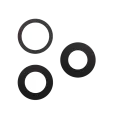 Back Camera Lens (Glass Only) With Adhesive For iPhone 16 Pro / 16 Pro Max (3 Piece Set) (Real Sapphire) (Premium) (10 Pack)