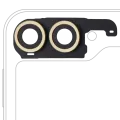 Back Camera Lens With Cover Bezel Ring For Samsung Galaxy Z Flip 6 5G (F741) (Premium) (Yellow)