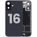 Заднє скло з магнітом MagSafe, NFC і шлейфом спалаху для iPhone 16 (Used OEM Pull: Grade A) (чорний)