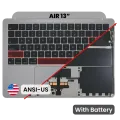 Top Case with Battery and Keyboard (ANSI US) For MacBook Air 13" A3113 (2024) (Used OEM Pull: Grade A) (Space Gray)