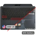 Top Case with Battery and Keyboard (ANSI US) For MacBook Air 13" A3113 (Used OEM Pull: Grade B) (Midnight)