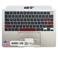Top Case with Battery and Keyboard (ANSI US) For MacBook Air 13" A3113 (Used OEM Pull: Grade A) (Silver)