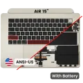 Top Case with Battery and Keyboard (ANSI US) For MacBook Air 15" A3241 (2025) (Used OEM Pull: Grade A) (Starlight)