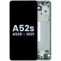 Дисплейний модуль (OLED) з рамкою для Samsung Galaxy A52s 5G (A528 / 2021) (Service Pack) (Awesome Mint)