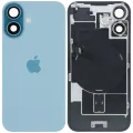 Back Glass With Steel Plate With Wireless NFC Charging MagSafe Magnet & Flashlight Flex For iPhone 16 (Service Pack) (Teal)