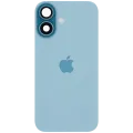 Back Glass With Steel Plate With Wireless NFC Charging MagSafe Magnet & Flashlight Flex For iPhone 16 (Service Pack) (Teal)