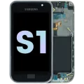 LCD Assembly With Frame For Samsung Galaxy S1 (Service Pack) (White)