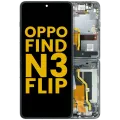 Inner OLED Assembly With Frame For Oppo Find N3 Flip (Refurbished) (Black)