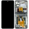 Inner OLED Assembly With Frame For Oppo Find N3 Flip (Refurbished) (Black)