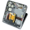 Inner OLED Assembly With Frame For Oppo Find N3 Flip (Refurbished) (Black)