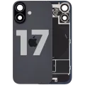 Заднє скло з магнітом MagSafe, NFC і шлейфом спалаху для iPhone 17 (Used OEM Pull: Grade B) (чорний)
