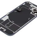 Заднє скло з магнітом MagSafe, NFC і шлейфом спалаху для iPhone 17 (Used OEM Pull: Grade B) (чорний)