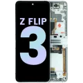 Inner OLED Assembly With Frame Compatible For Samsung Galaxy Z Flip 3 5G (F711) (Service Pack) (Silver) (Bespoke)