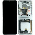 Inner OLED Assembly With Frame Compatible For Samsung Galaxy Z Flip 3 5G (F711) (Service Pack) (Silver) (Bespoke)
