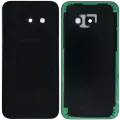 Back Cover Glass With Camera Lens For Samsung Galaxy A3 (A320 / 2017) (Service Pack) (Black)