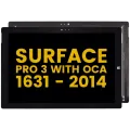 Digitizer With Flex Cable Compatible For Microsoft Surface Pro 3 with OCA (1631) (Refurbished) (Black)