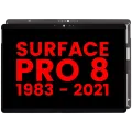 Digitizer With Flex Cable Compatible For Microsoft Surface Pro 8 (1983) (Aftermarket Plus) (Black)