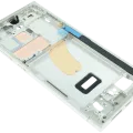Mid-Frame Housing Compatible For Samsung Galaxy S23 Ultra (S918) (Service Pack) (Cream)