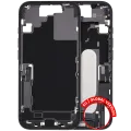 Середня рамка зі шлейфом зарядки й дрібними деталями для iPhone 17 (EU / Global Version) (Used OEM Pull: Grade A) (чорний)