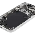 Корпус зі шлейфом зарядки й дрібними деталями (сумісний) для iPhone 17 Pro (EU / Global Version) (Used OEM Pull: Grade A) (сріблястий)