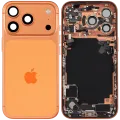Back Housing W/ Charging Port Flex & Small Parts Compatible For iPhone 17 Pro (EU / Global Version) (Used OEM Pull: Grade A) (Cosmic Orange)