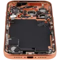 Back Housing W/ Charging Port Flex & Small Parts Compatible For iPhone 17 Pro (EU / Global Version) (Used OEM Pull: Grade A) (Cosmic Orange)