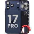 Back Housing W/ Charging Port Flex & Small Parts Compatible For iPhone 17 Pro (EU / Global Version) (Used OEM Pull: Grade A) (Deep Blue)