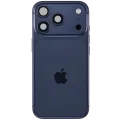 Back Housing W/ Charging Port Flex & Small Parts Compatible For iPhone 17 Pro (EU / Global Version) (Used OEM Pull: Grade A) (Deep Blue)
